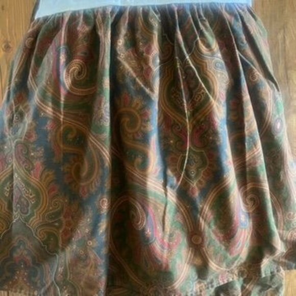 Vintage Ralph Lauren Full Brianna Elizabeth Paisley Dust Ruffle - Picture 2 of 4